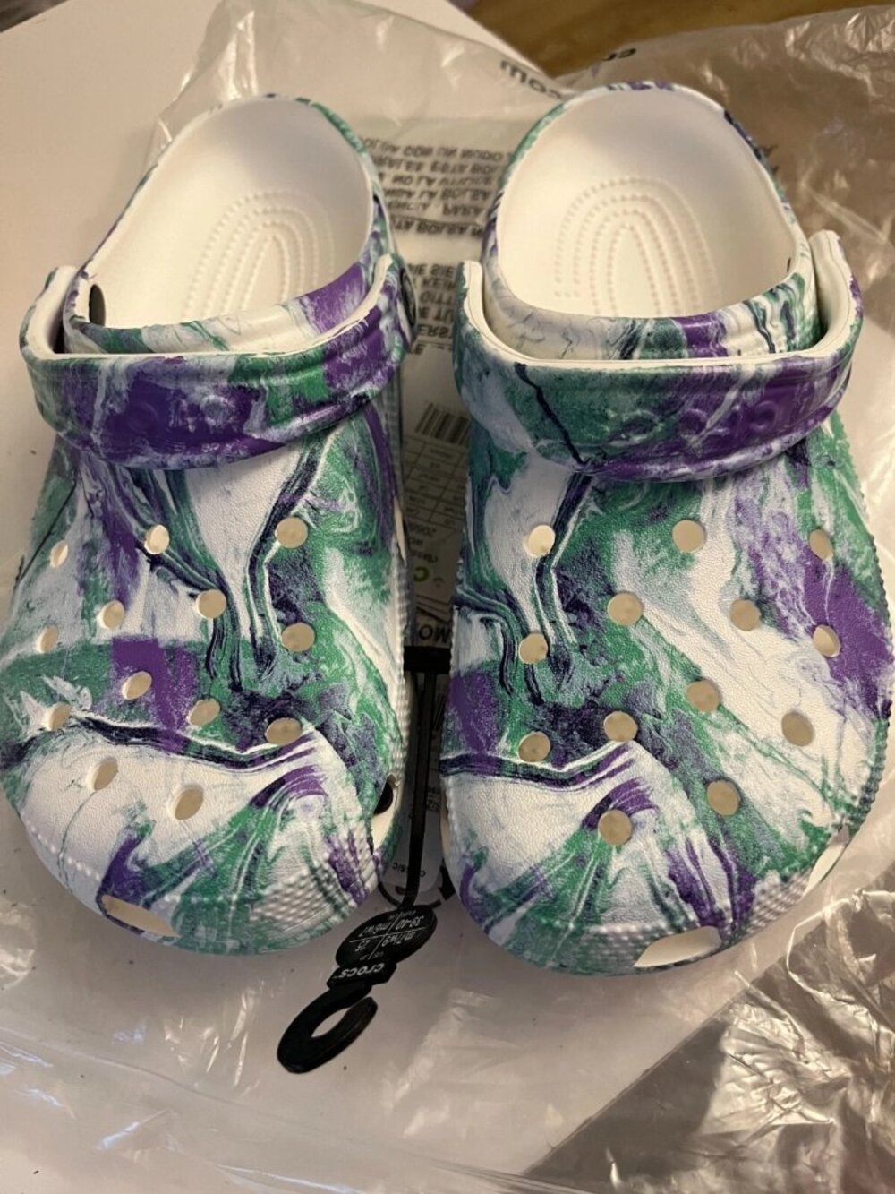 Crocs Classic Out Of This World II Clogs Purple Green 206868-94S Women's 9 NWT